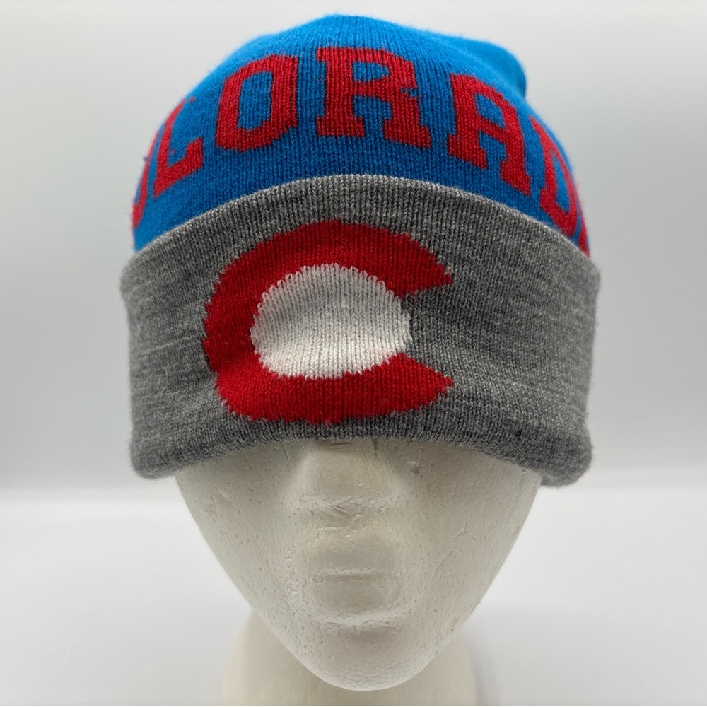 Colorado Gold Medal International Men’s Blue/Gray Cuff Knit Beanie OSFM